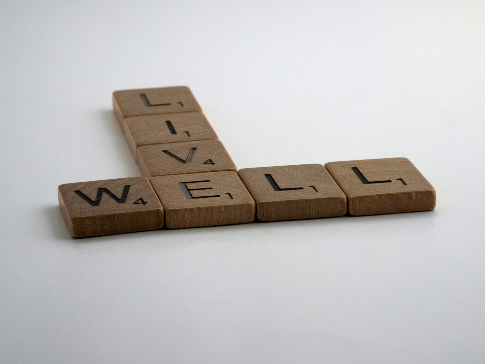 brown wooden letter blocks on white surface